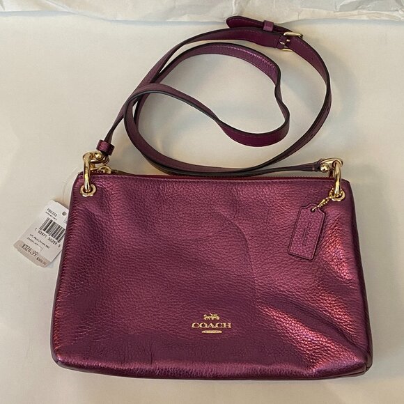 COACH MIA METALLIC BERRY CROSSBODY BAG !NWT! - Picture 2 of 11